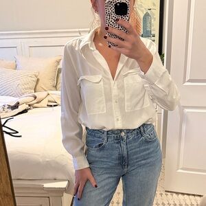 Babaton White Women's Button-Down Shirt